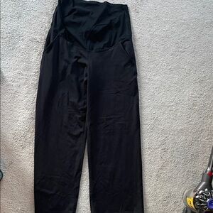 High-Waist Black Maternity/Support Leggings